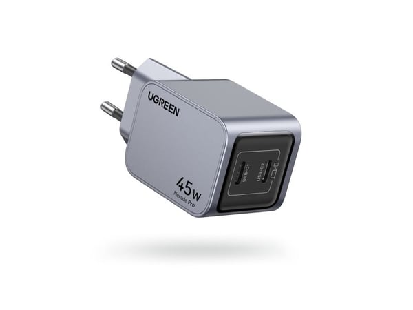 Ugreen Nexode Pro 45W verkkolaturi, 2x USB-C (harmaa)