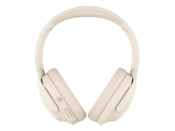 Canyon OnRiff 10 - Hodetelefoner med mikrofon - full størrelse - Bluetooth - kablet, trådløs - aktiv støydemping - 3,5 mm jakk - beige