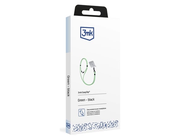 Telefonsnor - 3mk EasyClip - Grønn (svart)