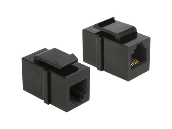 Delock - Modulinnlegg - CAT 3 - RJ-12 - svart