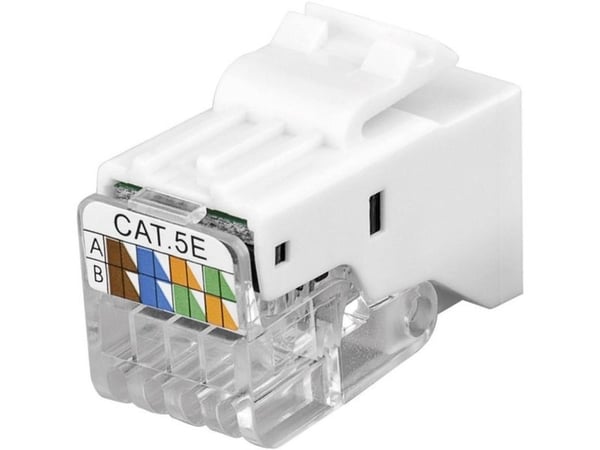 Goobay 95739, Tasainen, Valkoinen, RJ-45, IDC, Naaras, Cat5e