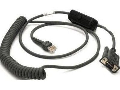 Zebra - Seriell kabel - DB-9 (hona) till RJ-45 (hane) - 2.74 m - lindad - för Symbol DS4308, LS1203, LS4278; Zebra DS4208, DS6878, LI2208, LI4278, ...