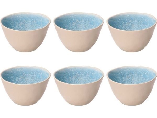 ROSE&TULIPANI CONCERTO FUSE AZZURRO sett med 6 små boller 12 cm