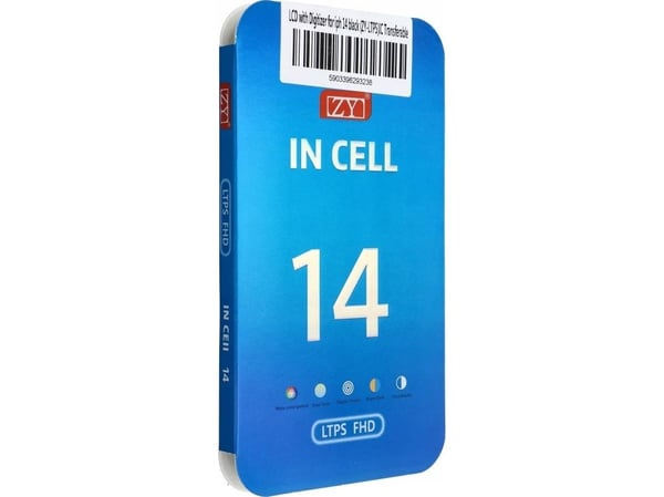 OEM iPhone 14-display med berøringsskjerm svart (ZY-LTPS) IC overførbar