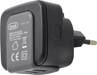 Trevi TA 240 USB, Sisätila, AC, 5 V, 2,4 A, Musta