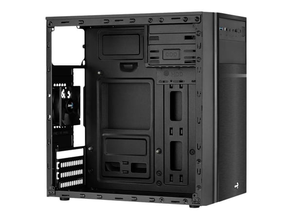 AeroCool PGS C Series CS-103 - Tower - mikro ATX - ingen strømforsyning (ATX) - svart - USB/lyd