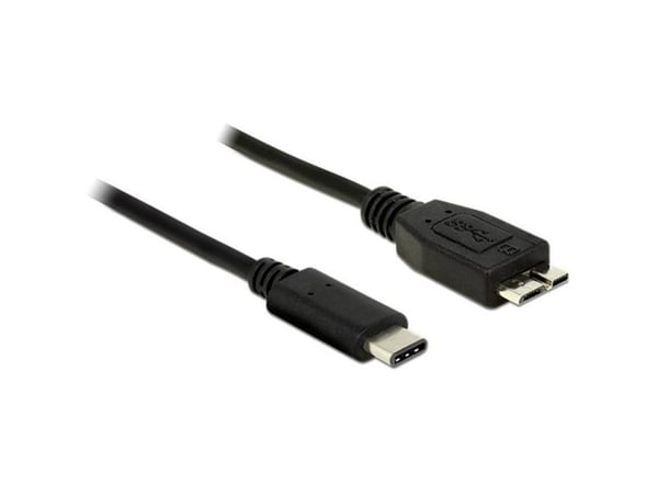 Delock - USB-kabel - Micro-USB Type B (hann) til USB-C (hann) - USB 3.1 Gen 2 - 1 m - svart