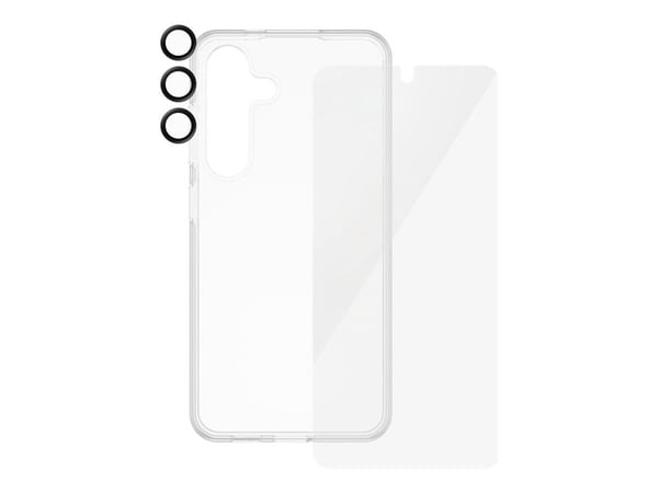 SAFE. by PanzerGlass - 3-i-1 Pakke - baksidedeksel for mobiltelefon - termoplast-polyuretan (TPU), plastikk - gjennomsiktig - for Samsung Galaxy S24