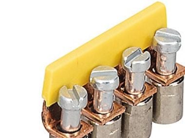 Wieland Electric IVBWK 2,5 - 4, Kytkentäsilta, 10 kpl, Keltainen, 4,55 g, 48,5 g, 240 mm