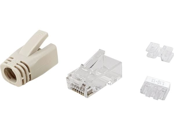 Equip 121176, RJ-45, Gjennomsiktig, Hvit, Cat6a, Gull, REACH, RoHS, 4 g