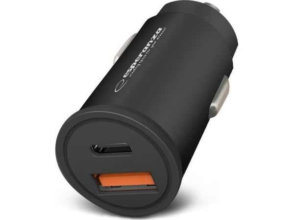 Esperanza EZC111K lader Esperanza billader 20w usb-c pd 20w / usb-a qc 3.0 18w