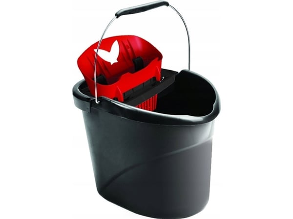 Vileda SuperMocio Revolution Sistema Mopp System & Bøtte Enkel Tank Svart - Rød - Hvit (170764)