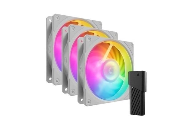 Cooler Master Mobius 120P ARGB - White Edition - boksviftesett - 120 mm - hvit