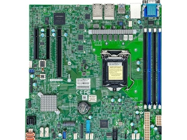 SUPERMICRO X12STH-LN4F - Hovedkort - micro ATX - LGA1200-sokkel - C256 Chipset - USB 3.2 Gen 1 - 4 x Gigabit LAN - innbygd grafikk - for SC512 F-350B1