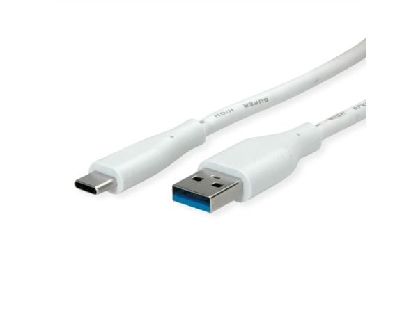 VALUE 11.99.9036, 3 m, USB A, USB C, USB 3.2 Gen 1 (3.1 Gen 1), 5 Gbit/s, Hvit
