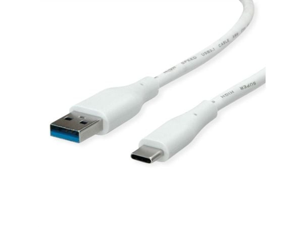VALUE 11.99.9036, 3 m, USB A, USB C, USB 3.2 Gen 1 (3.1 Gen 1), 5 Gbit/s, Hvit