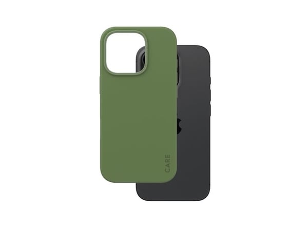 CARE by PanzerGlass - Baksidedeksel for mobiltelefon - MagSafe-samsvar - termoplast-polyuretan (TPU), polykarbonat (PC) - skarp grønn - for Apple i...