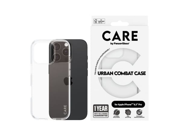 SAFE. by PanzerGlass - Baksidedeksel for mobiltelefon - polykarbonat, termoplast-polyuretan (TPU) - blank - for Apple iPhone 16 Pro