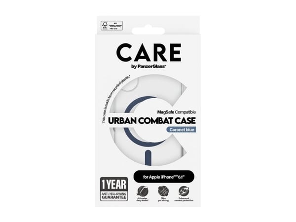 CARE by PanzerGlass Urban Combat - Baksidedeksel for mobiltelefon - MagSafe-samsvar - oleofobisk belegg, termoplast-polyuretan (TPU), polykarbonat ...