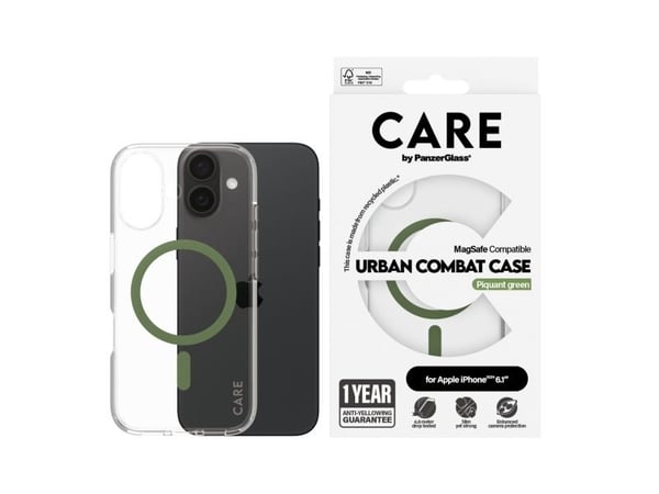 CARE by PanzerGlass Urban Combat - Baksidedeksel for mobiltelefon - MagSafe-samsvar - termoplast-polyuretan (TPU), polykarbonat (PC), oleofobisk be...