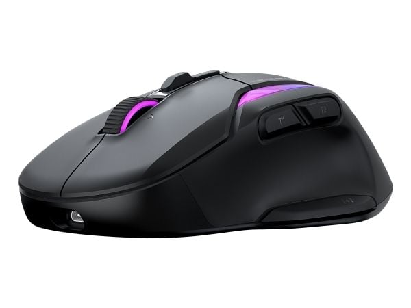 Turtle Beach Kone II Air - Mus - ergonomisk - optisk - 8 knapper - trådløs, kablet - Bluetooth, 2.4 GHz - svart