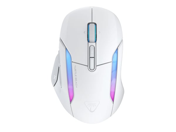 Turtle Beach Kone II Air - Mus - ergonomisk - optisk - 8 knapper - trådløs, kablet - Bluetooth, 2.4 GHz - hvit