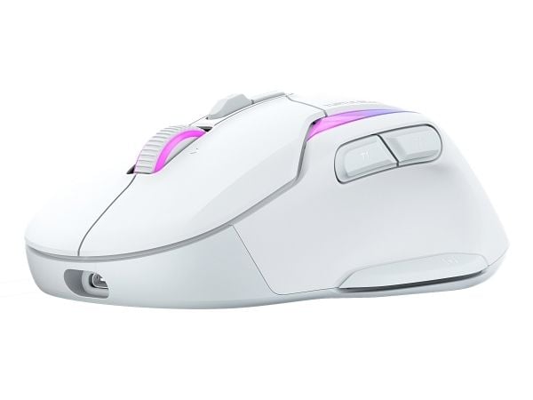 Turtle Beach Kone II Air - Mus - ergonomisk - optisk - 8 knapper - trådløs, kablet - Bluetooth, 2.4 GHz - hvit