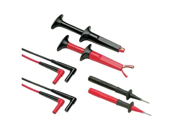 Fluke SureGrip, Testausjohdin, Musta, Punainen, Silikoni