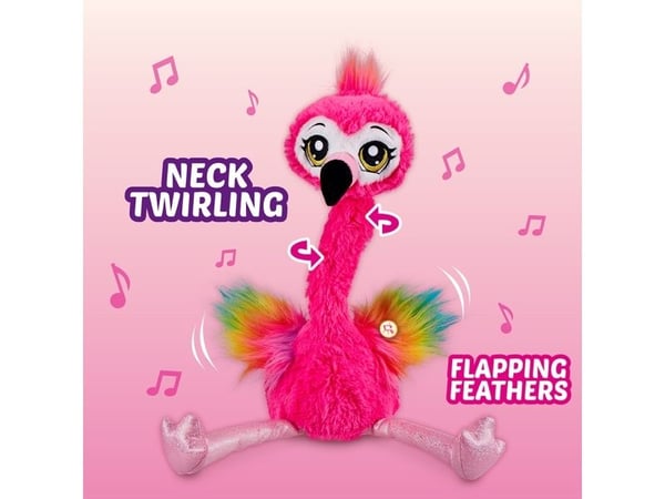ZURU Pets Alive Frankie the Funky Flamingo tanssiva flamingolelu, 3 laulua