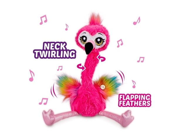 ZURU Pets Alive Frankie the Funky Flamingo dansende flamingoleke, 3 sanger