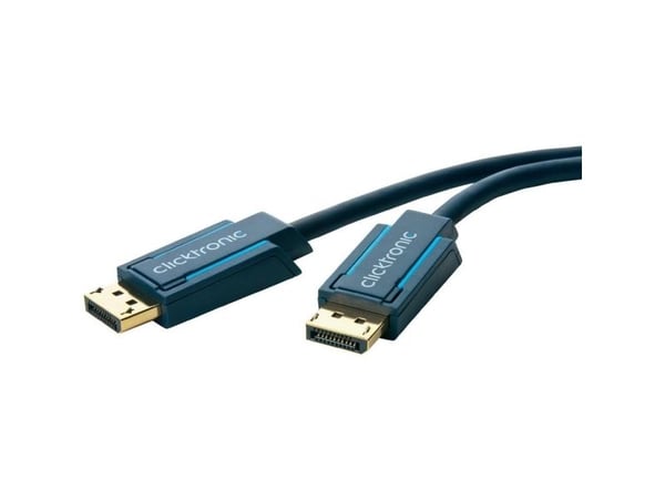 ClickTronic 10m Displayport m/m, 10 m, DisplayPort, DisplayPort, Sininen, Kulta, 10,8 Gbit/s