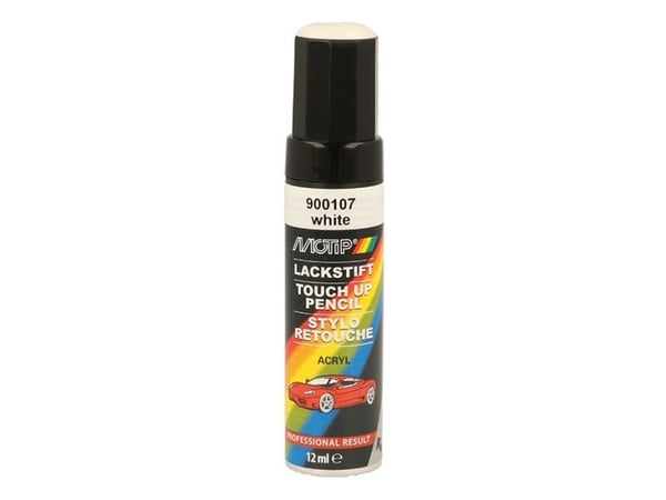 Lackstift akryl bilack vit 12 ml