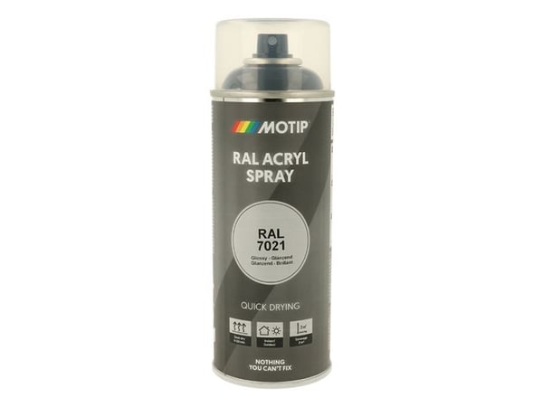 Motip Ral 7021 high gloss svart-grå