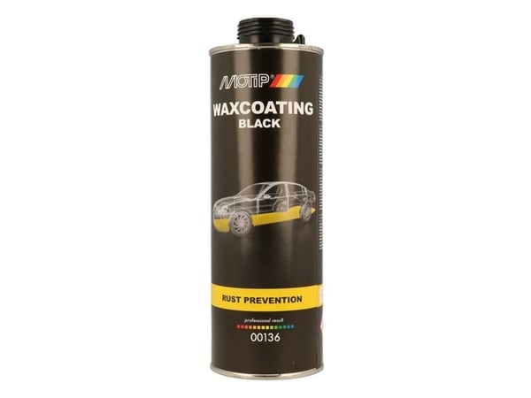Motip sort rustbeskytter, voks 1000 ml.
