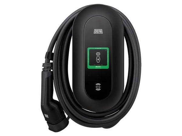 DEFA Power Ladeboks med fast 6 meter ladekabel - 22 kW - Type 2