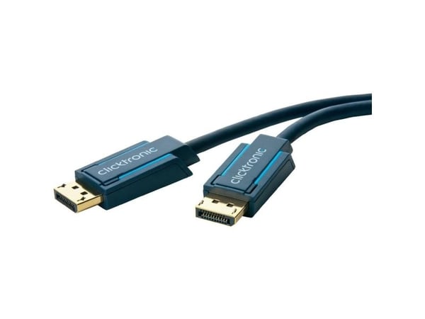 ClickTronic 3m Displayport m/m, 3 m, DisplayPort, DisplayPort, Sininen, Kulta, 10,8 Gbit/s
