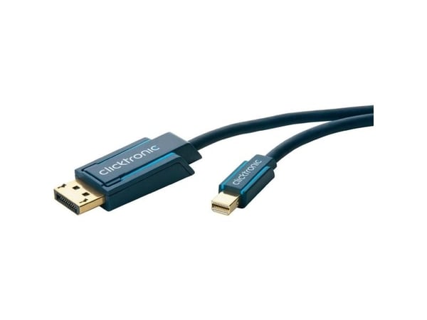 ClickTronic 70737, 1 m, DisplayPort, Mini DisplayPort, Blå, Gull, Kopper