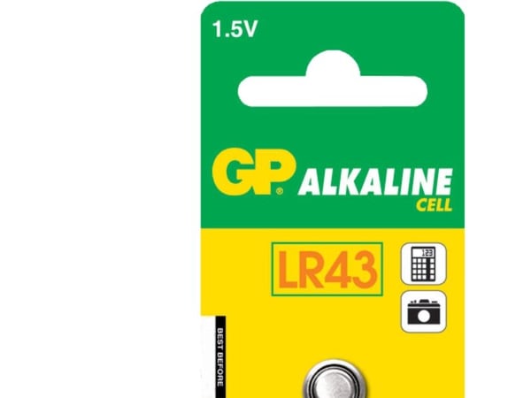 GP Batteries Alkaline Cell 186, Engangsbatteri, Alkalinsk, 1,5 V, 1 stykker, Rustfritt stål, 4,2 mm