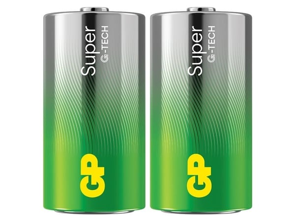 GP Super Alkaline C-batteri 14A/LR14 2-pak