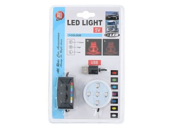 USB LED-valo 7 väriä 5 volttia Poppy-ilmanraikastimelle