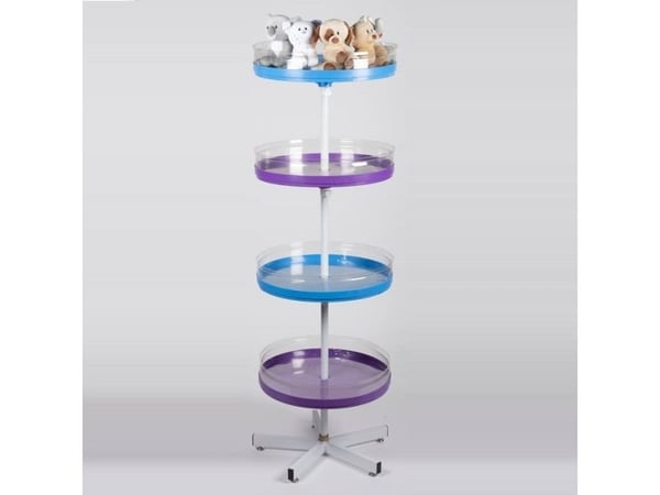 Rund display med 4 hylder Rund display med 4 hylder
