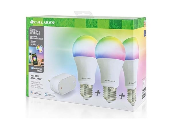 Caliber E27 Smart Home starterpack LED-pærer hvid/multi
