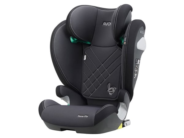 Avova Sora-Fix turvaistuin R129 100-150cm Harmaa/musta