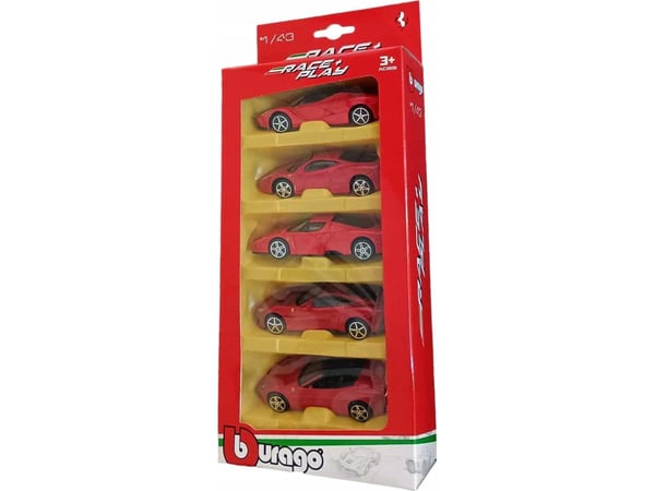 Bburago Ferrari Race + Play 5-pak 1:18 BBURAGO