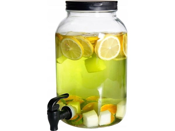 Glasdrikkeskrukke med kran 3,2 l