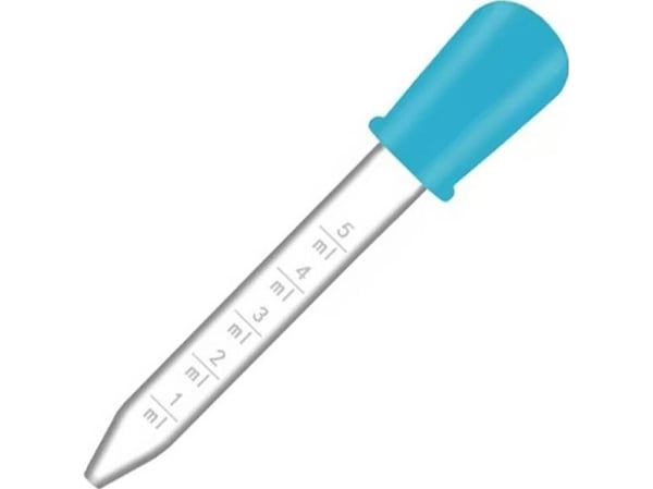 Aptel PIPETA med pumpe og gradering 5ml 12cm blanding av farger DA146