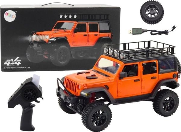 LeanToys Kauko-ohjattava RC 2.4G 4x4 maastoauto Orange