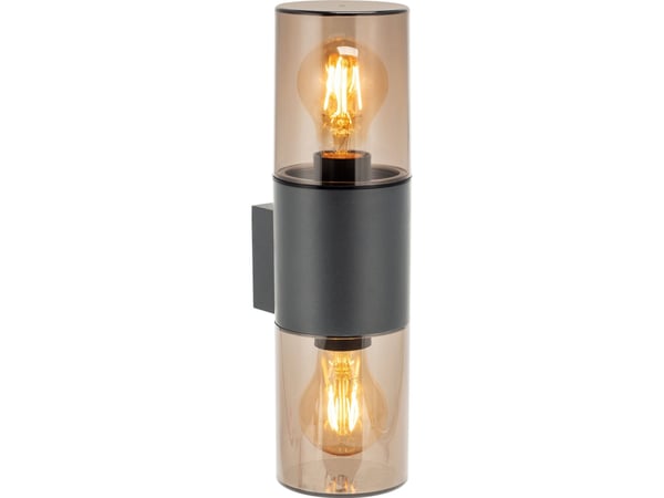 Veggarmatur Orno SALVIA hagebelysning 2xE27 maks. 2x15W IP54 grå