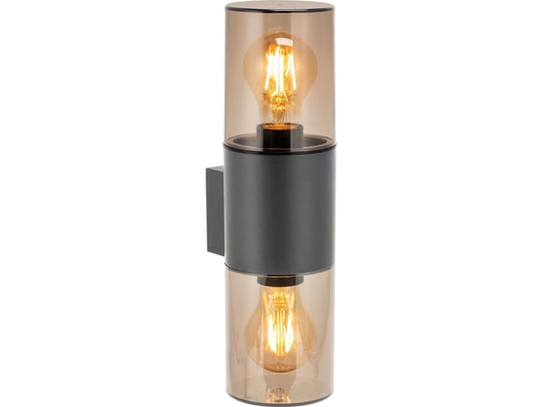Orno SALVIA seinävalaisin, 2xE27, max. 2x15W, IP54, harmaa, harmaa