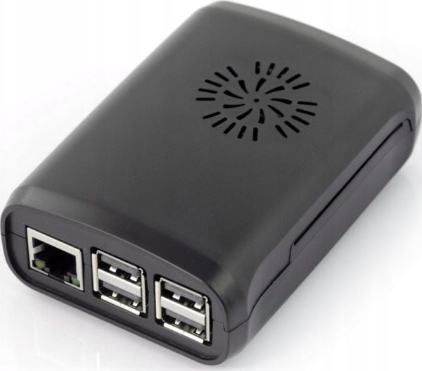 Simple Deklas för Raspberry Pi Model 3B+/3B/2B - svart med fläkt